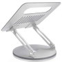 Aisens Soporte de Sobremesa XL Giratorio Ajustable para Portátil/Tablet 10-17 Pulgadas, Plata